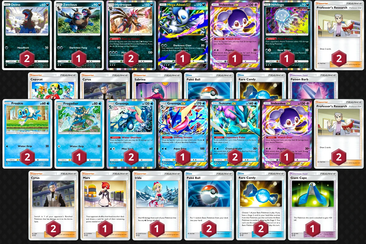 【有牌快抄】《PTCG Pocket》紅蓮烈焰 1/20 國外賽事牌組推薦：水君ex、三首惡龍